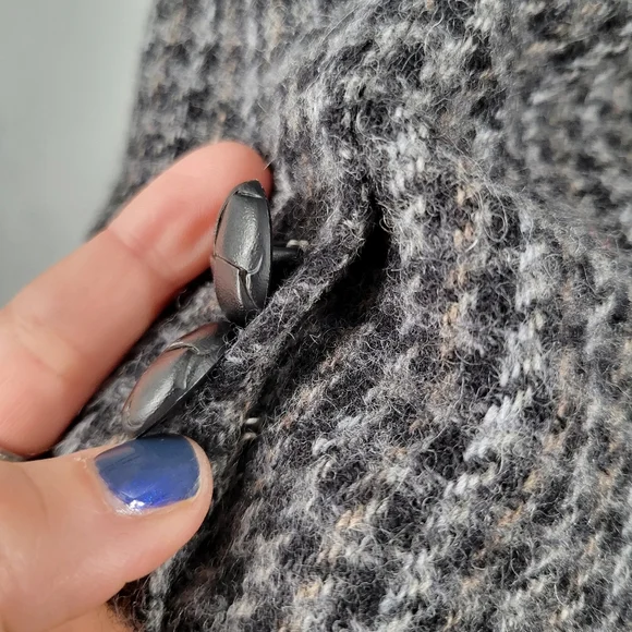 VINTAGE CASUAL CORNER Houndstooth Tweed Blazer Grey - Picture 10 of 17